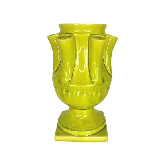 Vintage 60s 70s MCM Ceramic Statement Piece Seven Hole Tulip Flower Vase - Picture 4 of 12